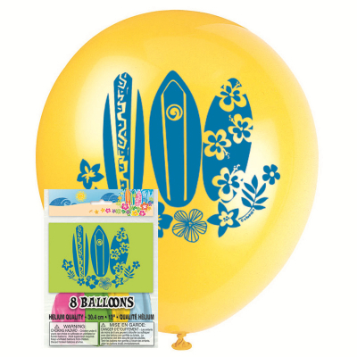 Hula Beach Party Balloon 8PK