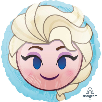 45cm Standard Frozen Elsa Emoji Foil Balloon Inflated with Helium