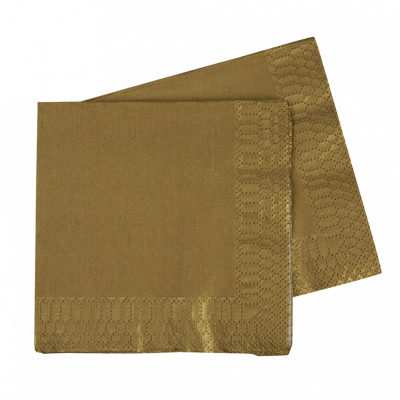 Five Star Lunch Napkin 33cm Metallic Gold 40PK