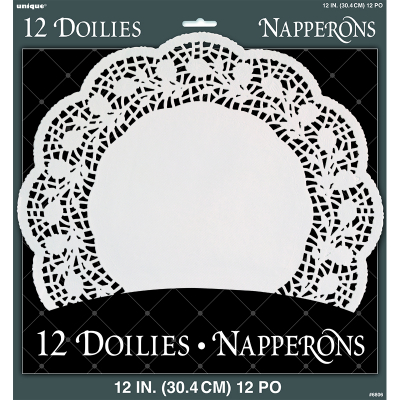 30cm White Doilies 12PK