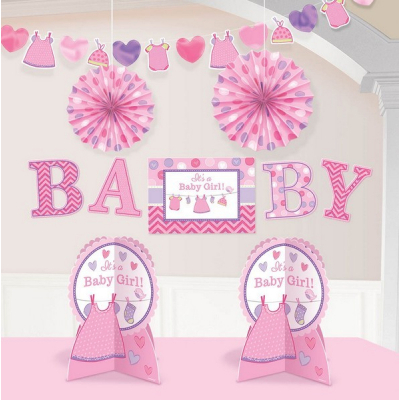 Shower with Love Girl Room Decorations Kit 10PK