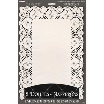 Rectangle Placemat White Doilies 8PK