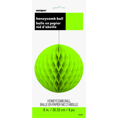 Hanging Honeycomb Ball 20cm Lime Green