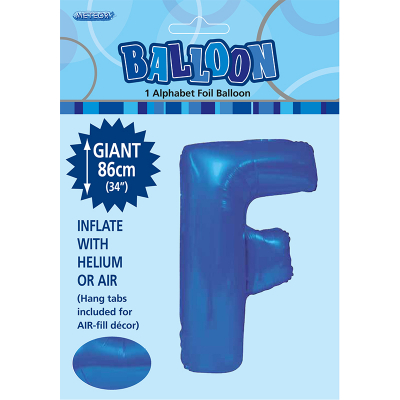 86cm 34 Inch Gaint Alphabet Foil Balloon Royal Blue F