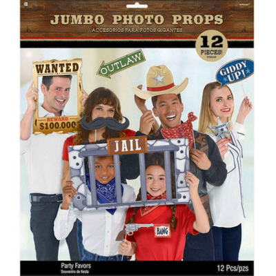 Western Jumbo Photo Prop Kit 12PK