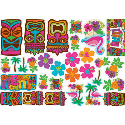 Tiki Mega Value Pack Assortment Cutouts - Printed Paper 30PK