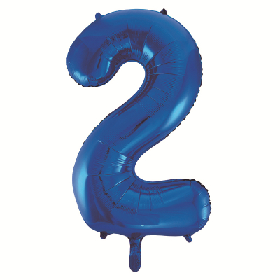 86cm 34 Inch Gaint Numeral Foil Balloon Royal Blue 2