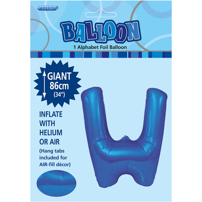 86cm 34 Inch Gaint Alphabet Foil Balloon Royal Blue W