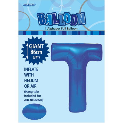 86cm 34 Inch Gaint Alphabet Foil Balloon Royal Blue T