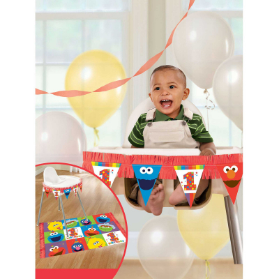 Elmo Turns One High Chair Decorations Kit 2PK