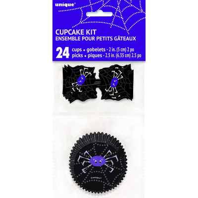 Spider Web Cupcake Kit 24PK