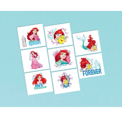 The Little Mermaid Ariel Dream Big Tattoo Favors 8PK