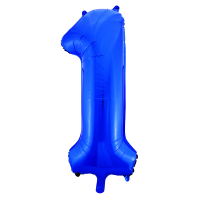 86cm 34 Inch Gaint Numeral Foil Balloon Royal Blue 1