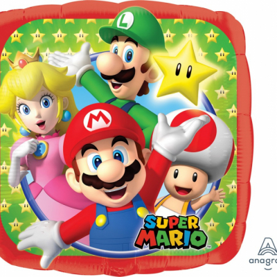 Super Mario Brothers 45cm Standard Foil Balloon