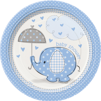 Umbrellaphants Blue 18cm Plates 8PK