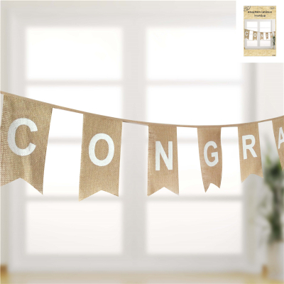 Congratulations Bunting Hessian 15PK