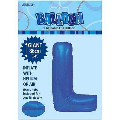 86cm 34 Inch Gaint Alphabet Foil Balloon Royal Blue L