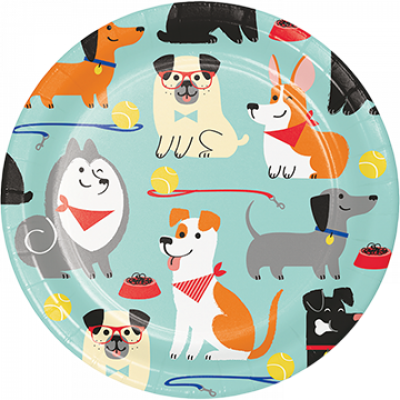 Dog Party Lunch Plates 8PK