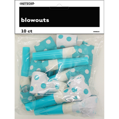 Polka Dots Blowouts Caribbean Teal 10PK