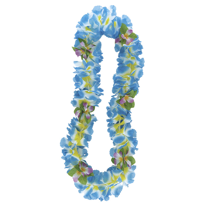 Luau Fancy Lei Blue Yellow