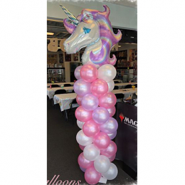 Balloon Column with Large Foil Balloon