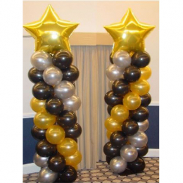 Balloon Column with Small Foil Balloon