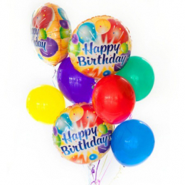 Plain Colour & Foil Helium Balloon Bouquest